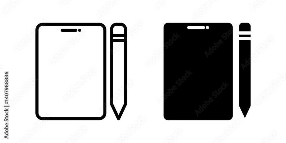 Tablet icon set. for mobile concept and web design on white background Tablet icon set. for mobile concept and web design on white background