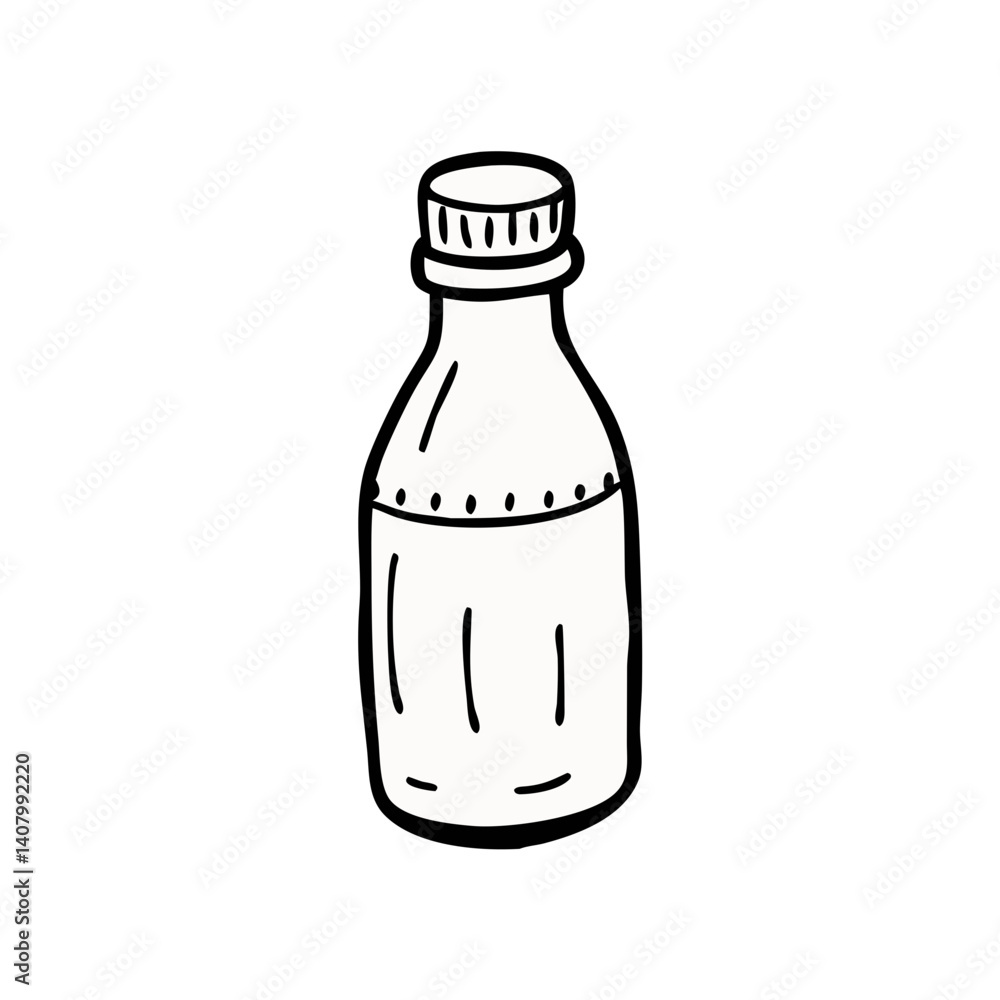 Plastic Bottle Sketch: A simple hand-drawn illustration of a plastic bottle, suitable for various design projects and packaging needs. Plastic Bottle Sketch: A simple hand-drawn illustration of a plastic bottle, suitable for various design projects and packaging needs.