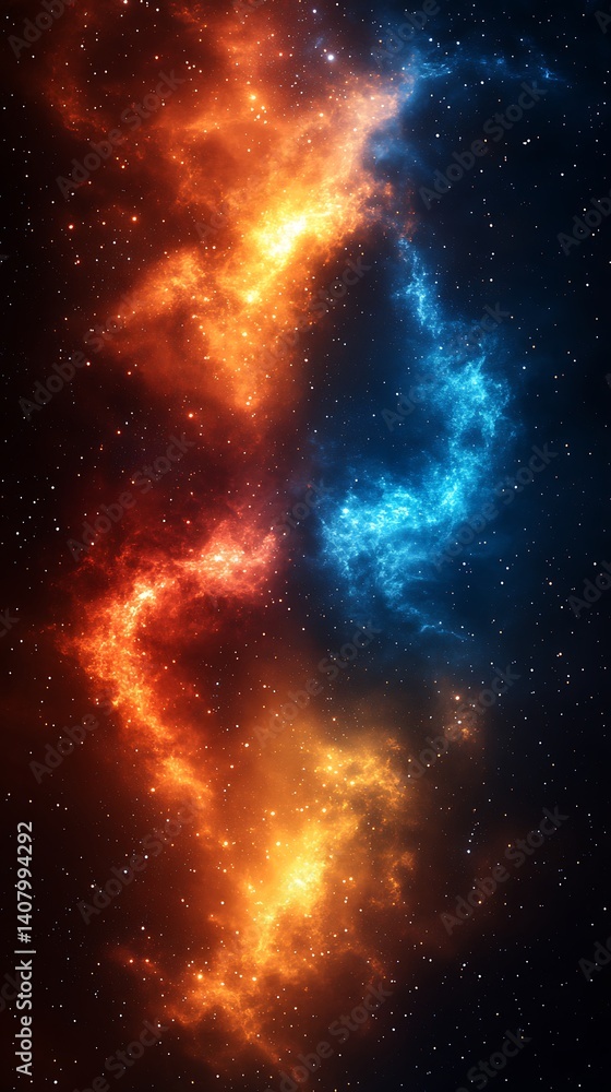 Obraz premium Colorful Nebula in Deep Space