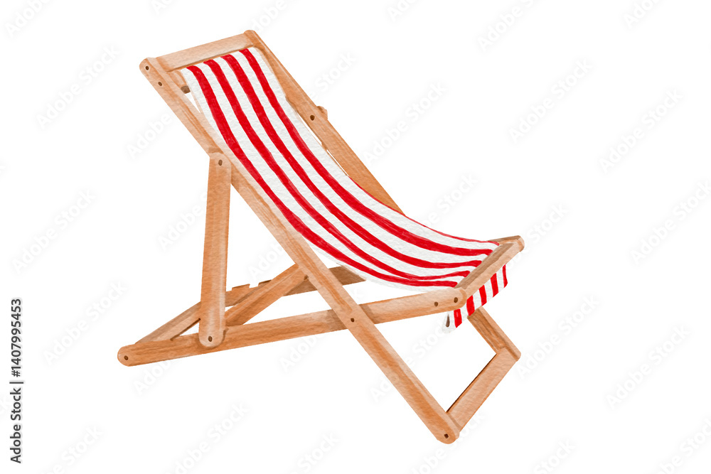 beach chair Hand Drawn Summer Tropical isolated on a transparent background beach chair Hand Drawn Summer Tropical isolated on a transparent background