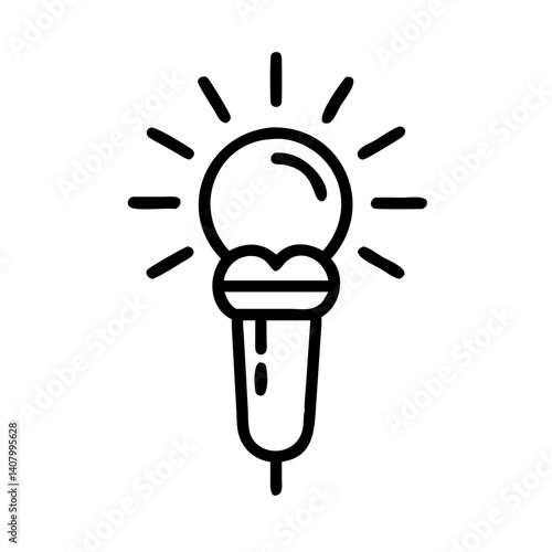Sun icon with microphone
