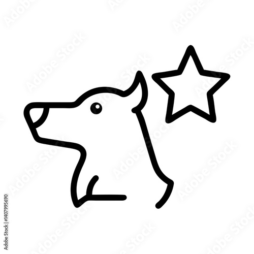 Dog icon with star