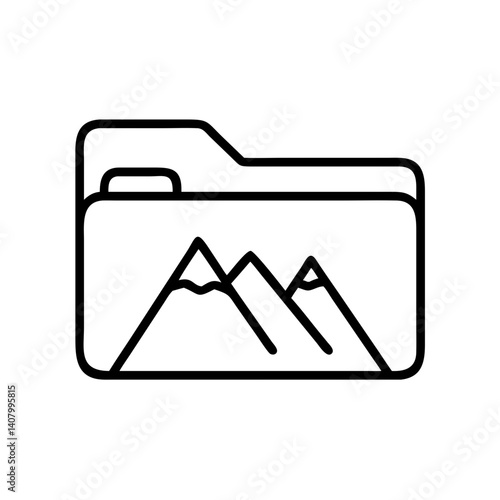 File icon with mountains