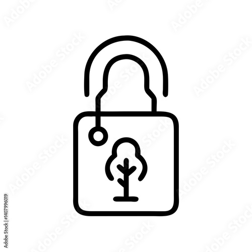 Log icon with tree