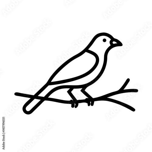 Icon of a bird on a branch
