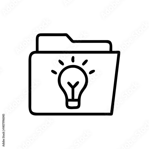Light bulb folder icon