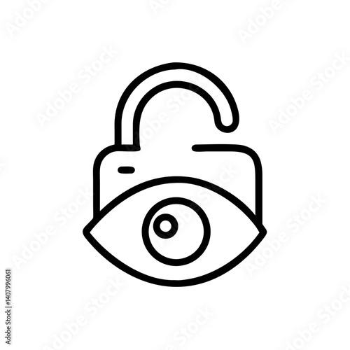 Padlock icon with eye