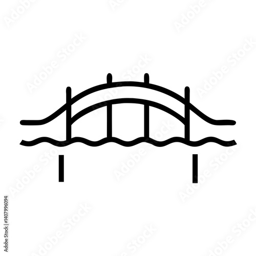 Bridge icon with arch