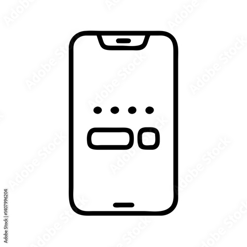 Obraz na płótnie Ikona telefonu komórkowego w salonie