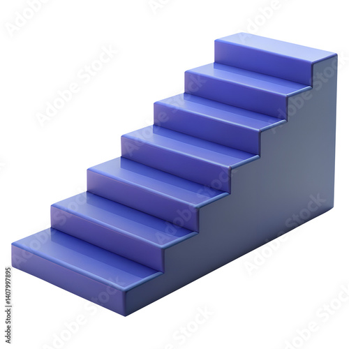 Wallpaper Mural stairs to success isolated on transparent white background, clipping path Torontodigital.ca