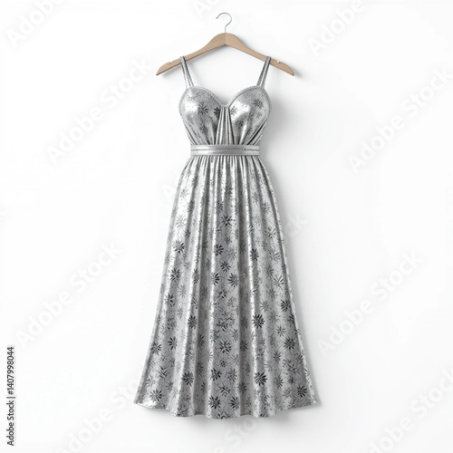 silver women's nightgown