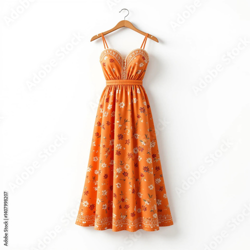 orange women's nightgown