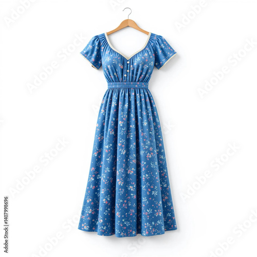 blue women's nightgown