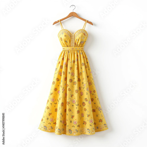 yellow women's nightgown