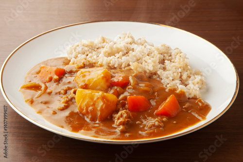 玄米カレーライス