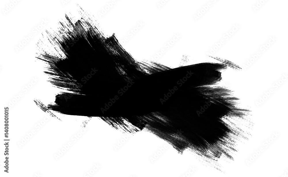 Fototapeta premium Abstract brush stock isolated on transparent PNG file