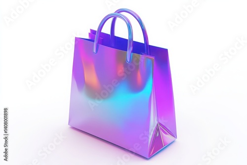 Wallpaper Mural purple blue shopping bag holographic Iridescent Torontodigital.ca