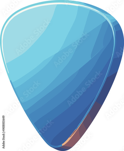青いギターピックのイラスト
