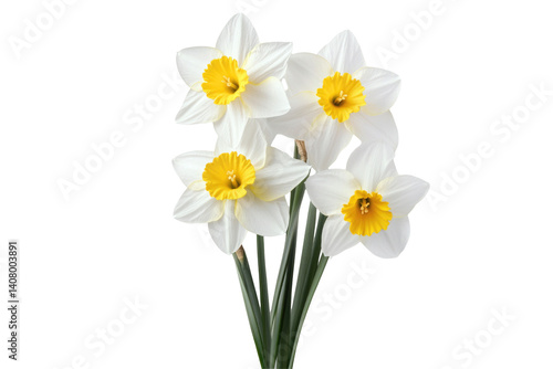 Daffodil Flowers Isolated on transparent background