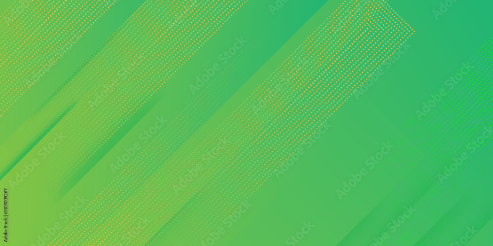 Fototapeta premium Abstract green background with diagonal lines. Green abstract background with geometric shapes and gradient effect background with copy space. Vector illustration for banner, presentation design.