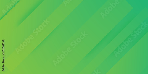 Abstract green background with diagonal lines. Green abstract background with geometric shapes and gradient effect background with copy space. Vector illustration for banner, presentation design.