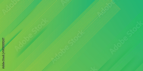 Abstract green background with diagonal lines. Green abstract background with geometric shapes and gradient effect background with copy space. Vector illustration for banner, presentation design.