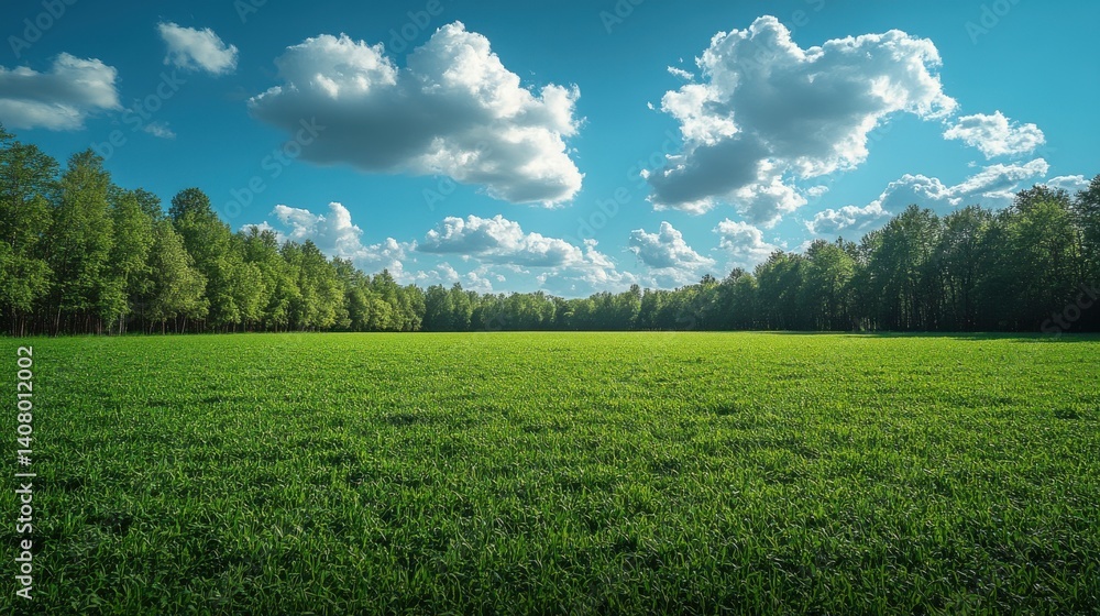 Obraz premium nature background,sunny spring meadow blur background blue sky to green grass,stock photo