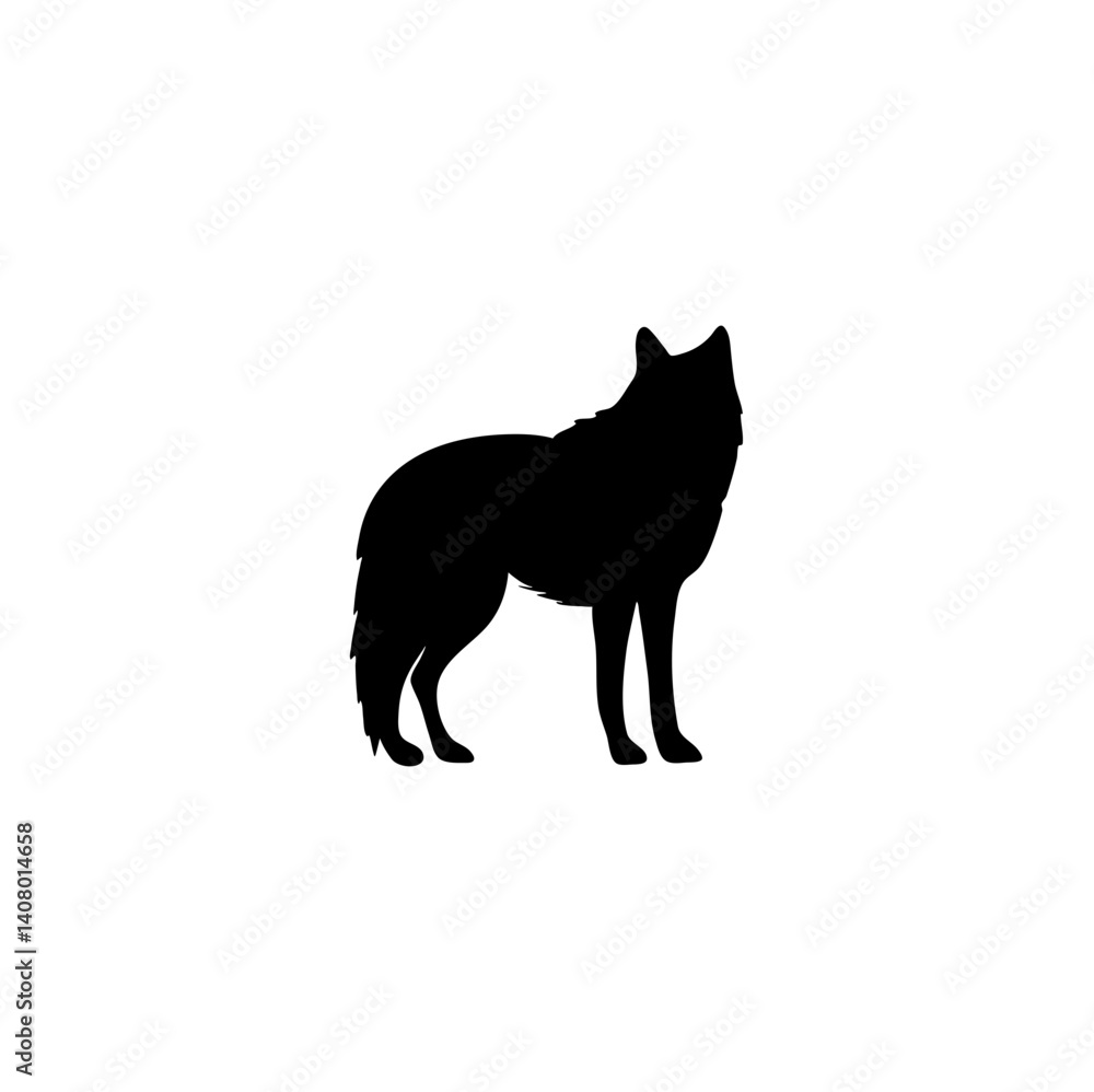 Obraz premium Wolf silhouette icon vector