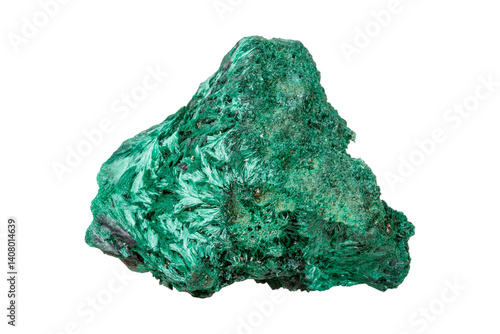 Obraz na płótnie Plisoviy, plush, satin malachite mineral stone on a white background close-up w salonie