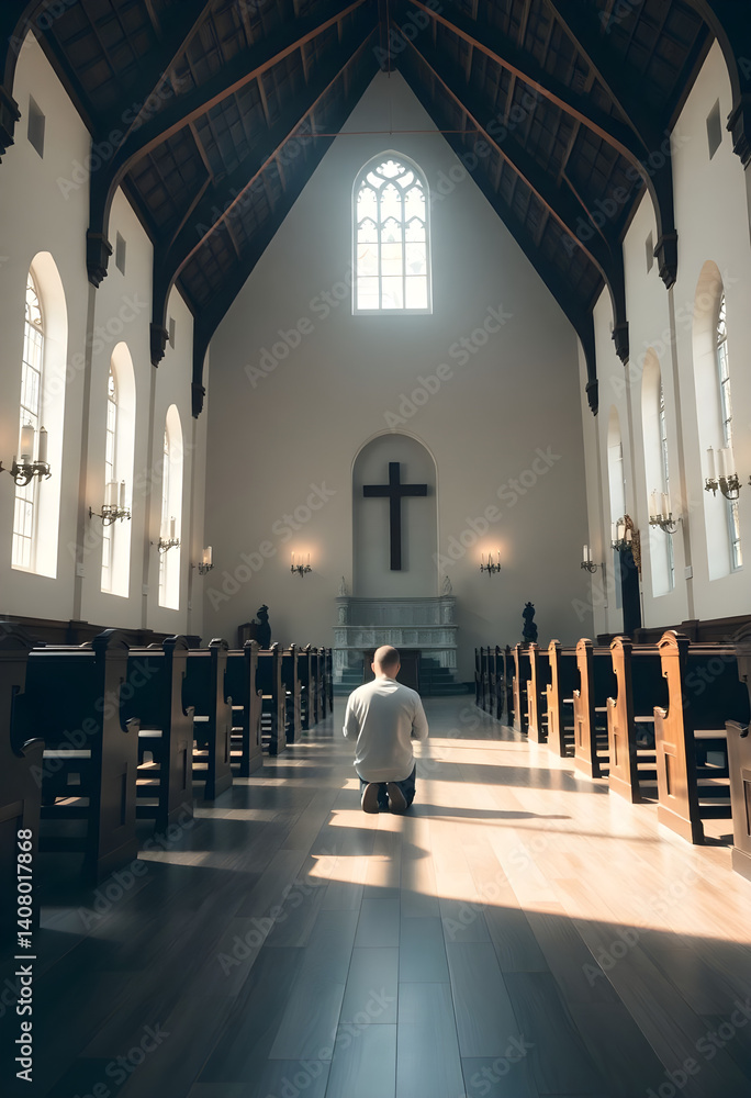 man sitting on the floor of a church man sitting on the floor of a church