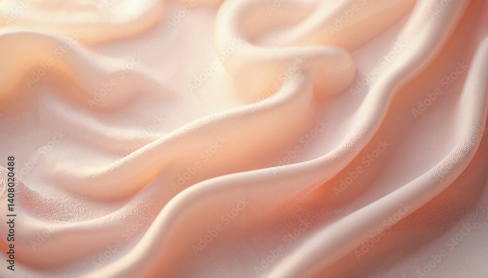 Fototapeta premium Smooth cream texture with gentle waves in soft pastel colors 