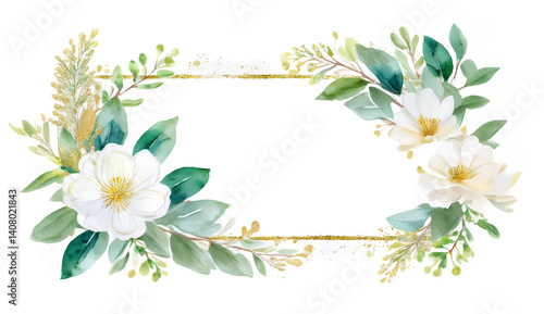 Pusta ramka kwiatowa namalowana dekoracyjna