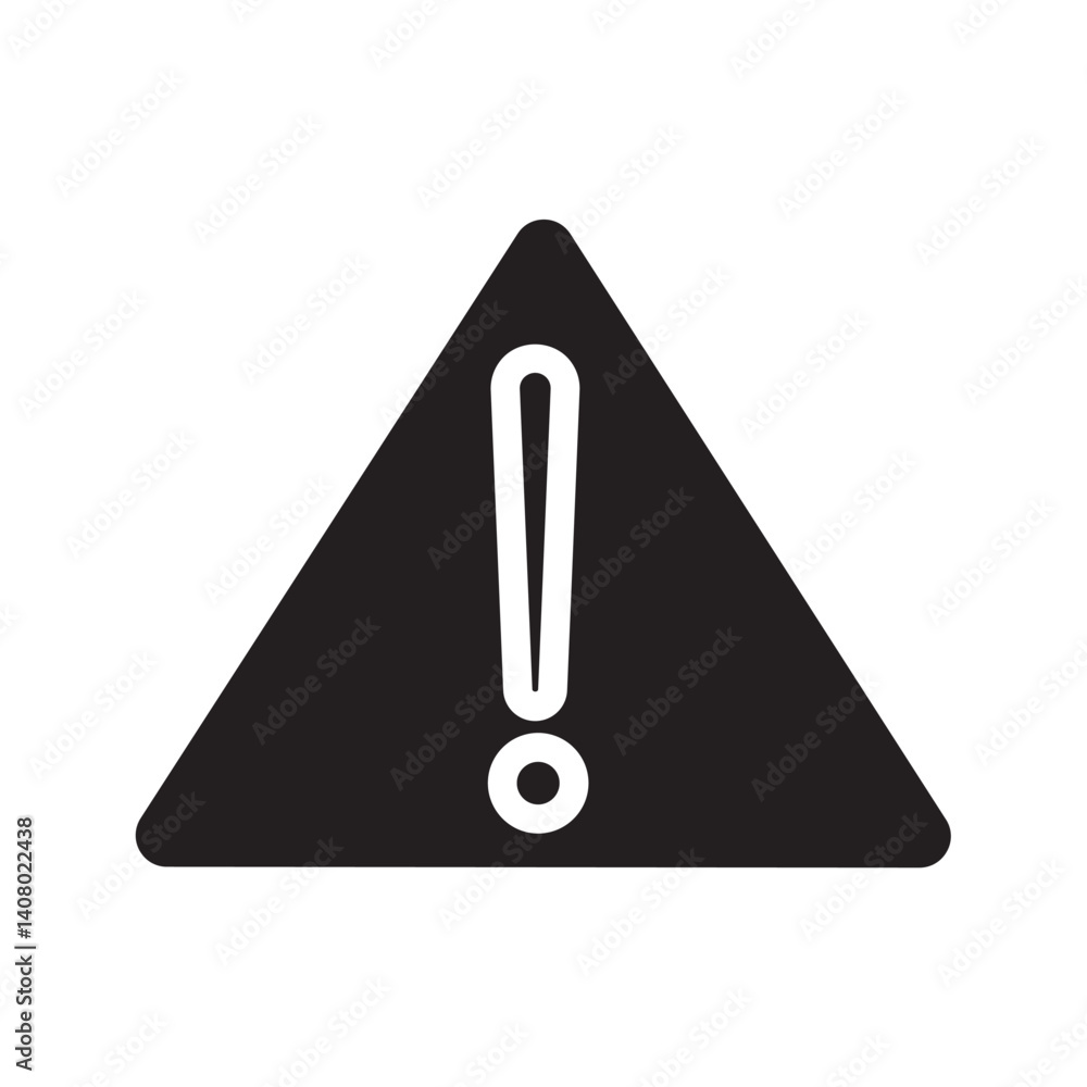 Exclamation mark icon. Exclamation mark. Hazard warning symbol. Flat design style. 10 EPS Exclamation mark icon. Exclamation mark. Hazard warning symbol. Flat design style. 10 EPS