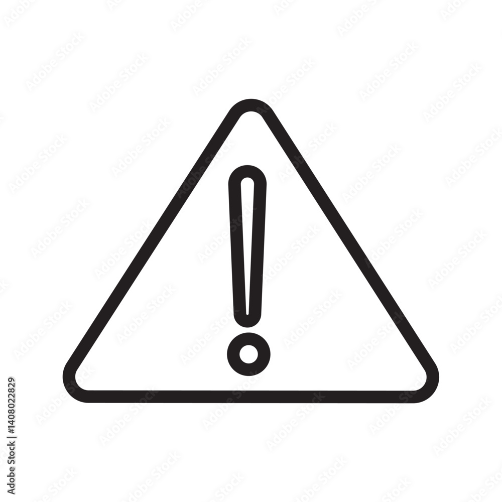 Exclamation mark icon. Exclamation mark. Hazard warning symbol. Flat design style. 10 EPS Exclamation mark icon. Exclamation mark. Hazard warning symbol. Flat design style. 10 EPS