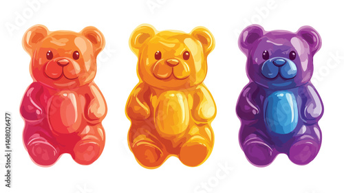 Vibrant Colorful Jelly Bears Candy Pack with Marmalade - Sweet Treats