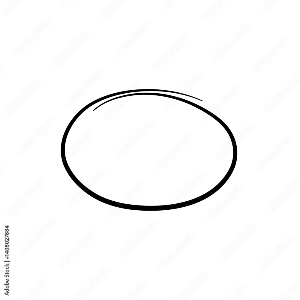 Hand drawn ovals and circles. Highlight circle frames. Vector illustration Hand drawn ovals and circles. Highlight circle frames. Vector illustration