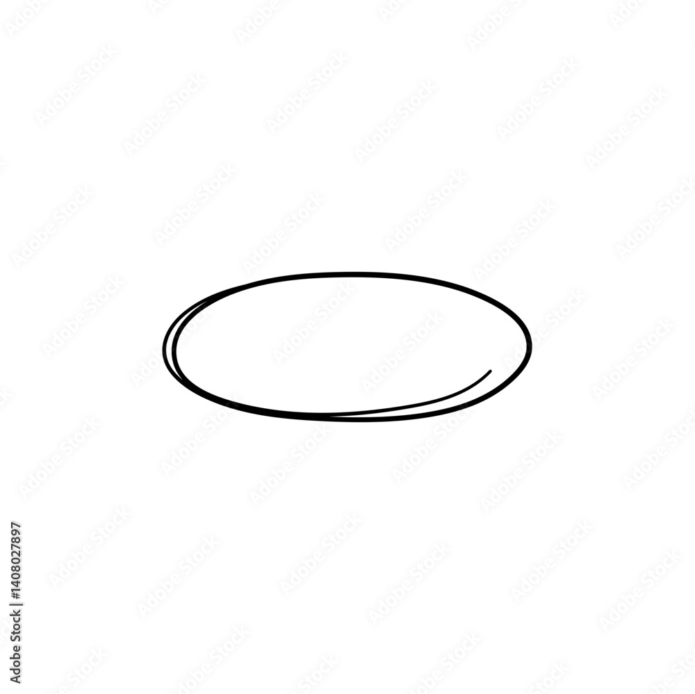 Hand drawn ovals and circles. Highlight circle frames. Vector illustration Hand drawn ovals and circles. Highlight circle frames. Vector illustration
