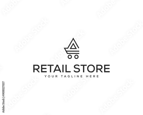 Free Download A clean, modern line art icon of a shopping cart in. - GFXLoad
