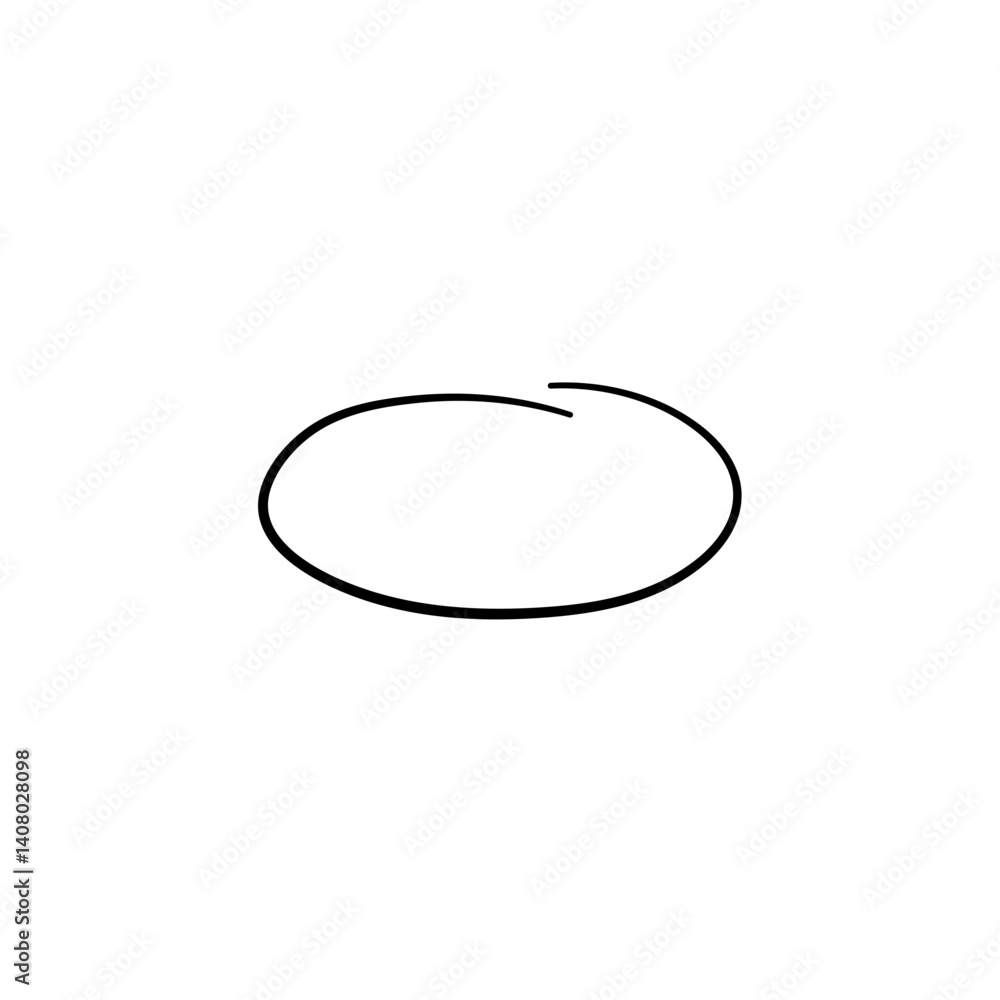 Hand drawn ovals and circles. Highlight circle frames. Vector illustration Hand drawn ovals and circles. Highlight circle frames. Vector illustration
