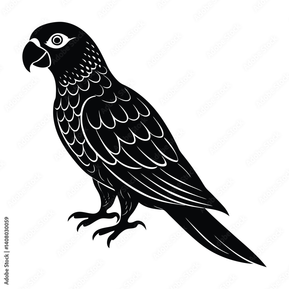 Fototapeta premium illustration of a parrot on a white background.