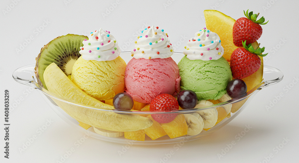 ice cream with fruit
ice cream with fruit