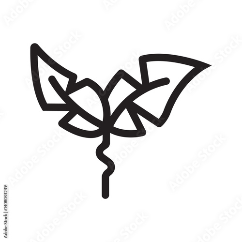 Rose Black Color Silhouette and Flat Rose Flower icon Elegant Vector