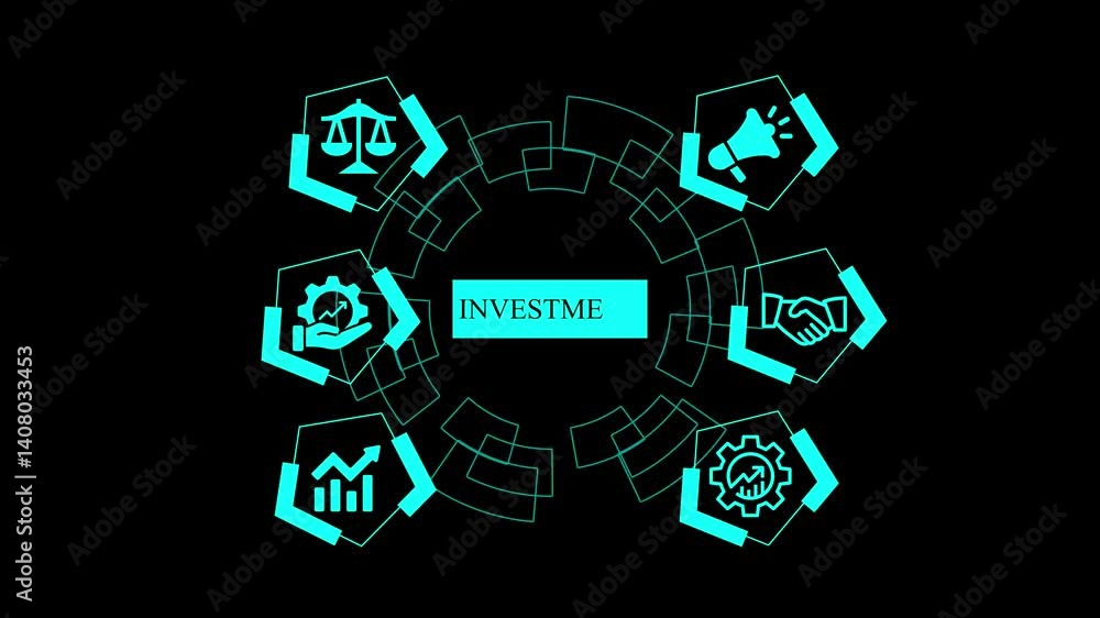 investment financial growth concept. Business, Technology, Internet and network concept.Business marketing strategy model concept animation. Business, Technology, Internet and network concept. investment financial growth concept. Business, Technology, Internet and network concept.Business marketing strategy model concept animation. Business, Technology, Internet and network concept.