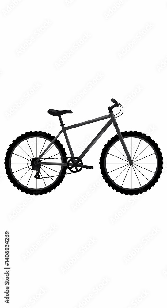 Naklejka premium bicycle isolated on white background