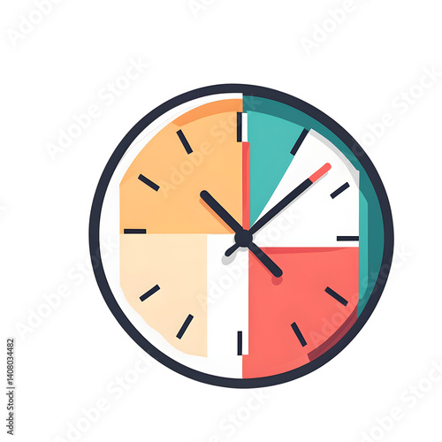 Free Download Modern design icon of a clock symbolising time, isolated on a empty plain background - GFXLoad
