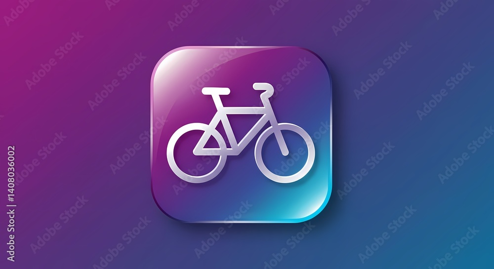 Fototapeta premium bicycle sign on a white background