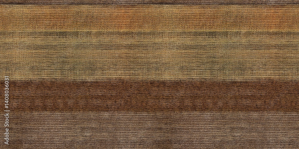 Fototapeta premium Thin horizontal marl stripe border in autumnal brown earth tones. Seamless repeat banner texture in warm tapestry woven fabric effect. Perfect for trendy masculine shirt ombre design edging trim tape