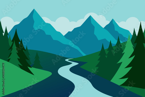 mountain road in the mountains