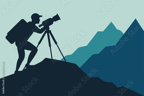 silhouette of photographer