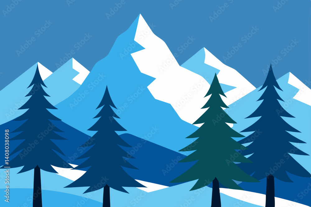 Obraz premium winter forest background